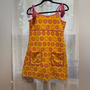 Teddy Fresh Yellow and Pink Tie Dress